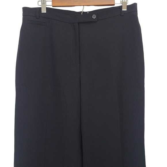 Nygard Connection Women Black Straight Leg Dress Pants Size 12 Triacetate - Picture 2 of 10